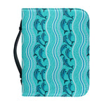 Boho Dolphin Pattern Print Leather Bible Cover