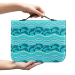 Boho Dolphin Pattern Print Leather Bible Cover