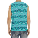 Boho Dolphin Pattern Print Men's Fitness Tank Top