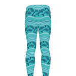 Boho Dolphin Pattern Print Men's leggings