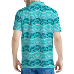 Boho Dolphin Pattern Print Men's Polo Shirt