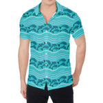Boho Dolphin Pattern Print Men's Shirt