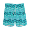 Boho Dolphin Pattern Print Men's Athletic Shorts