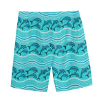 Boho Dolphin Pattern Print Men's Sports Shorts