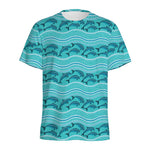Boho Dolphin Pattern Print Men's Sports T-Shirt