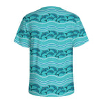 Boho Dolphin Pattern Print Men's Sports T-Shirt
