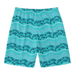 Boho Dolphin Pattern Print Men's Swim Trunks