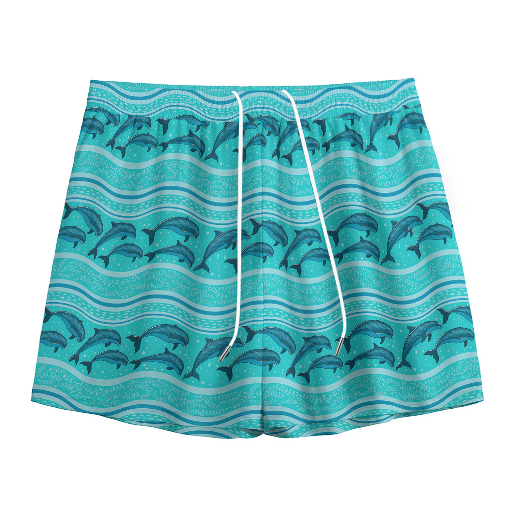 Boho Dolphin Pattern Print Mesh Shorts
