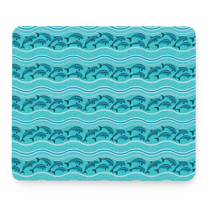 Boho Dolphin Pattern Print Mouse Pad