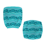 Boho Dolphin Pattern Print Office Chair Cover