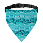 Boho Dolphin Pattern Print Over The Collar Dog Bandana