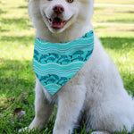 Boho Dolphin Pattern Print Over The Collar Dog Bandana
