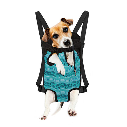 Boho Dolphin Pattern Print Pet Carrier Backpack