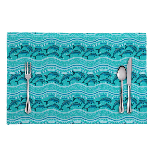 Boho Dolphin Pattern Print Placemat