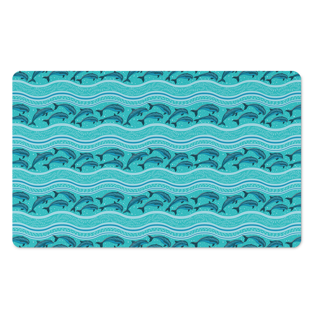 Boho Dolphin Pattern Print Polyester Doormat