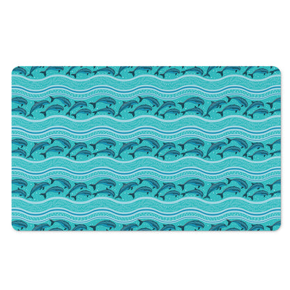 Boho Dolphin Pattern Print Polyester Doormat