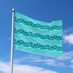 Boho Dolphin Pattern Print Polyester Flag