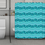 Boho Dolphin Pattern Print Polyester Shower Curtain