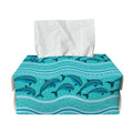 Boho Dolphin Pattern Print Rectangle Tissue Box Cover