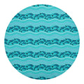 Boho Dolphin Pattern Print Round Blanket