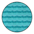 Boho Dolphin Pattern Print Round Floor Mat