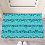 Boho Dolphin Pattern Print Rubber Doormat