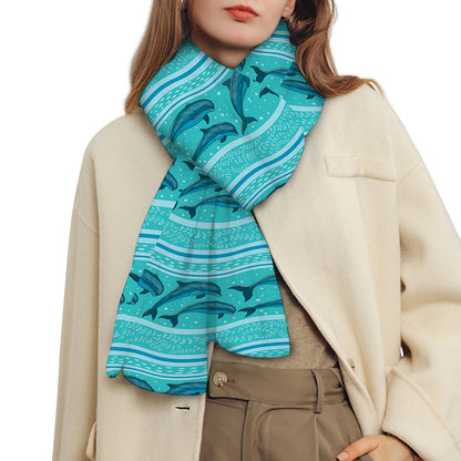 Boho Dolphin Pattern Print Scarf