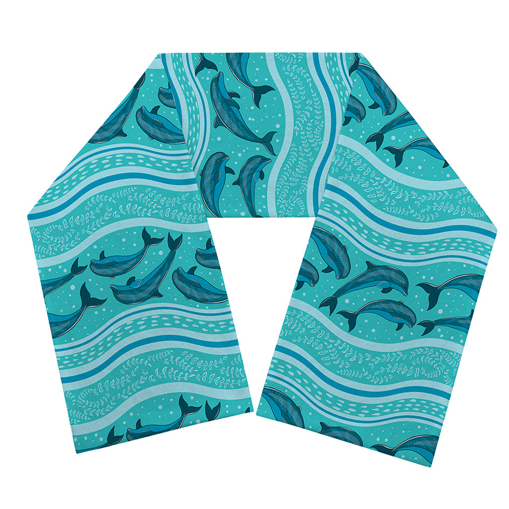 Boho Dolphin Pattern Print Scarf