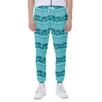 Boho Dolphin Pattern Print Scuba Joggers