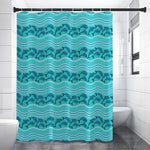 Boho Dolphin Pattern Print Shower Curtain