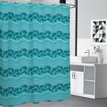 Boho Dolphin Pattern Print Shower Curtain