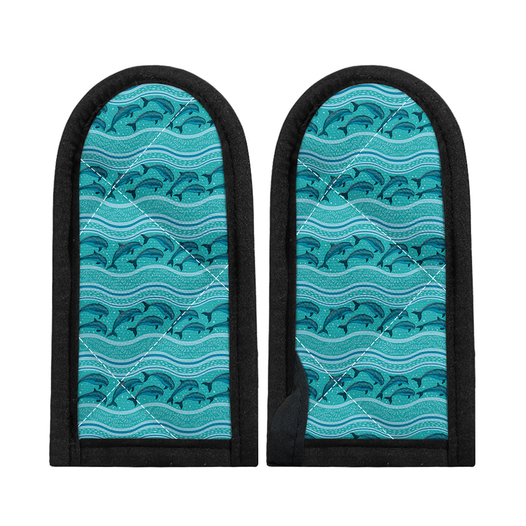 Boho Dolphin Pattern Print Skillet Handle Cover