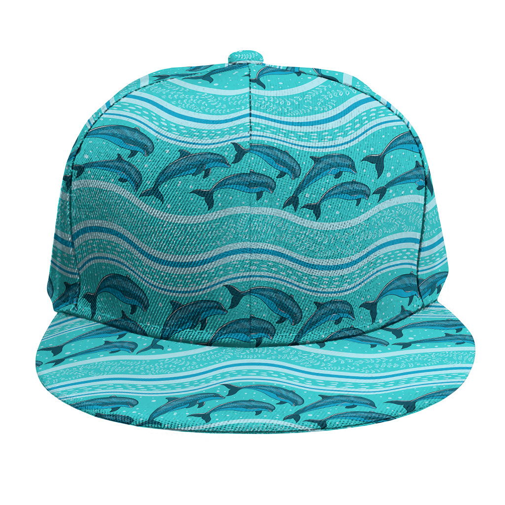 Boho Dolphin Pattern Print Snapback Cap