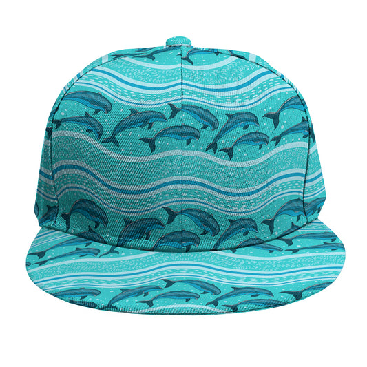 Boho Dolphin Pattern Print Snapback Cap