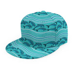 Boho Dolphin Pattern Print Snapback Cap