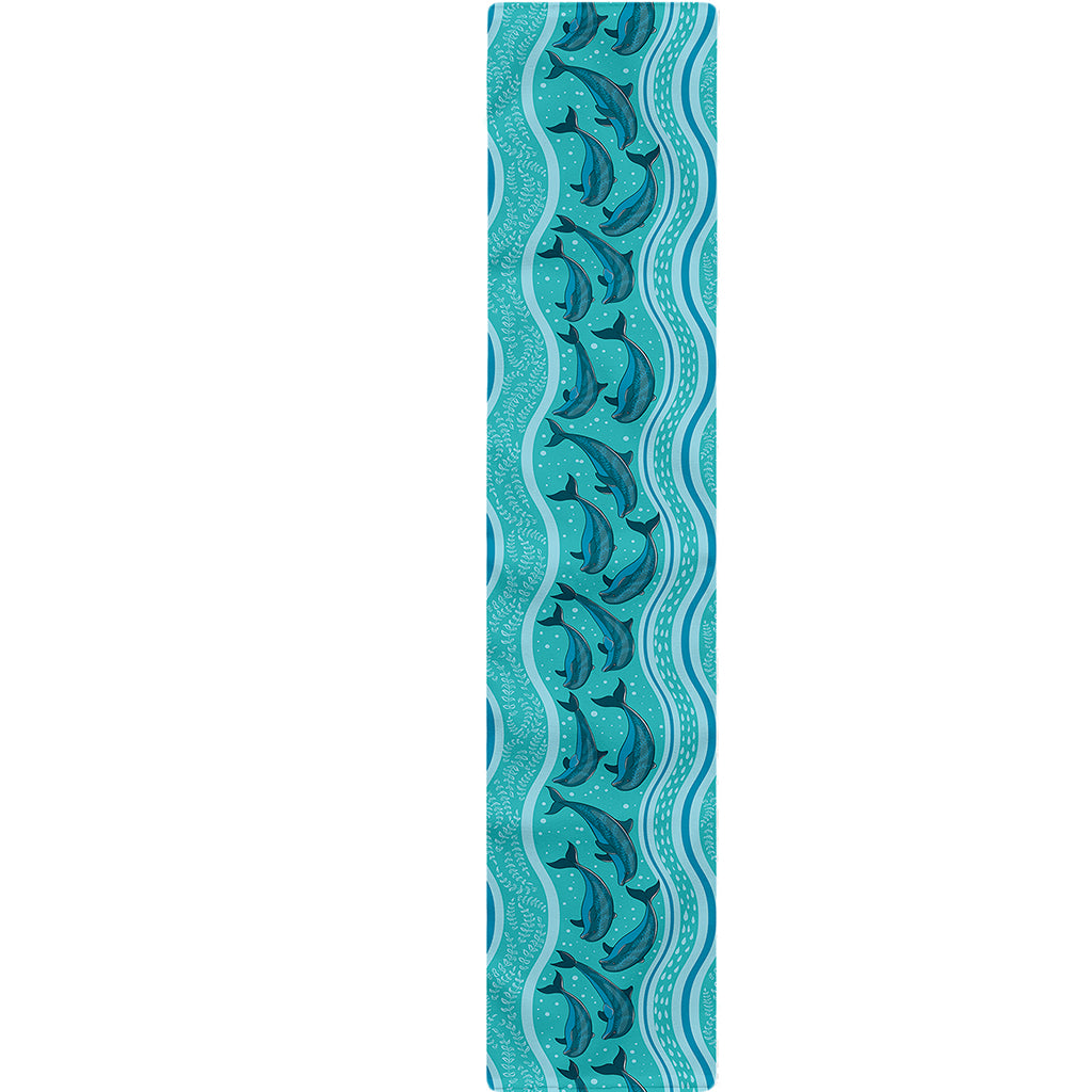 Boho Dolphin Pattern Print Table Runner