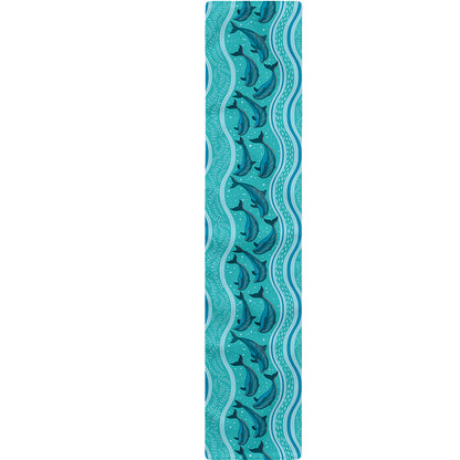 Boho Dolphin Pattern Print Table Runner