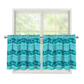 Boho Dolphin Pattern Print Tier Curtains
