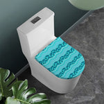Boho Dolphin Pattern Print Toilet Lid Cover