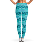 Boho Dolphin Pattern Print Women's Leggings