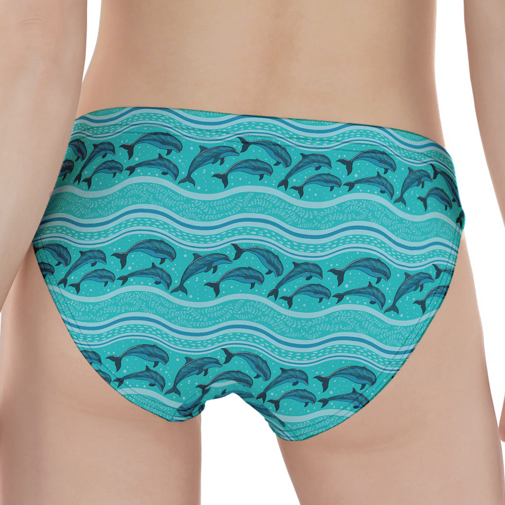 Boho Dolphin Pattern Print Women's Panties