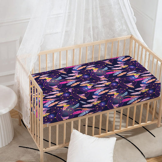Boho Dream Catcher Pattern Print Baby Crib Sheet