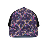 Boho Dream Catcher Pattern Print Black Mesh Trucker Cap