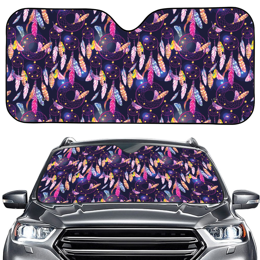 Boho Dream Catcher Pattern Print Car Windshield Sun Shade