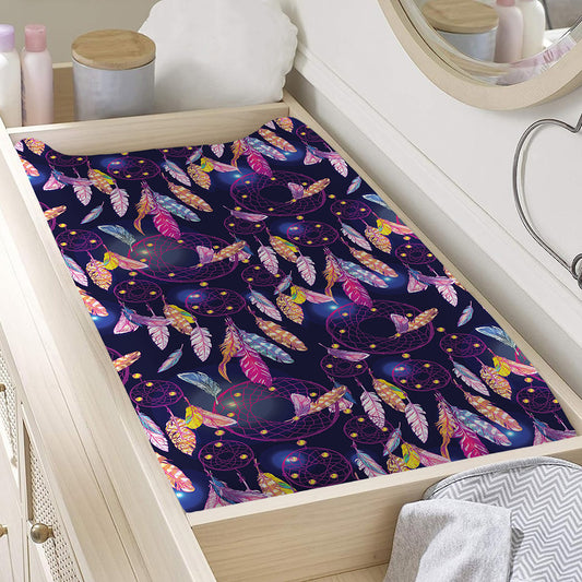 Boho Dream Catcher Pattern Print Changing Pad Cover