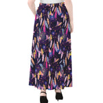 Boho Dream Catcher Pattern Print Chiffon Maxi Skirt