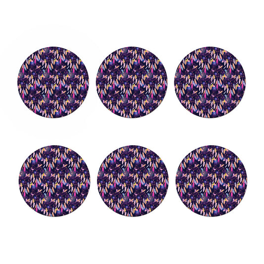 Boho Dream Catcher Pattern Print Coaster Set