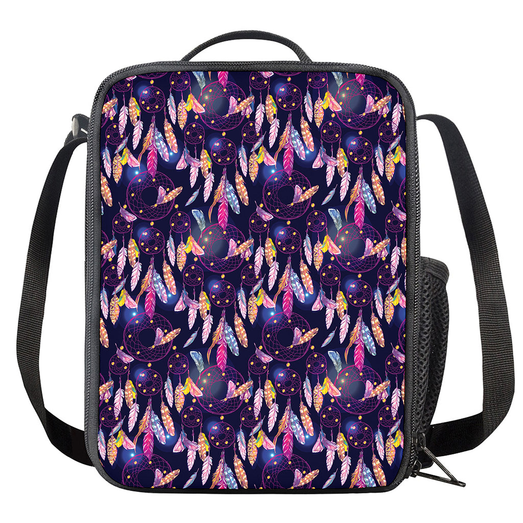 Boho Dream Catcher Pattern Print Crossbody Lunch Bag