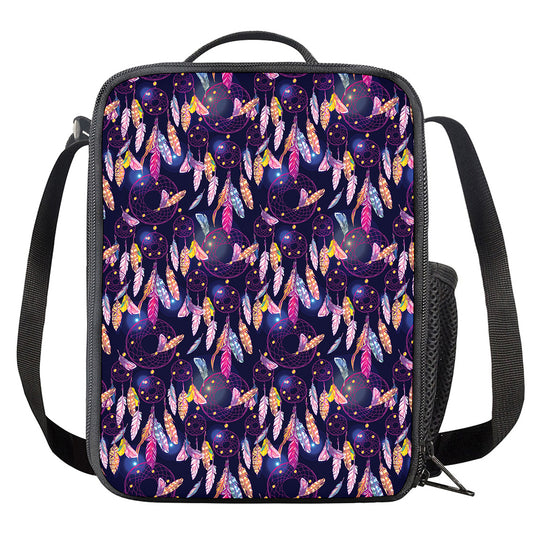 Boho Dream Catcher Pattern Print Crossbody Lunch Bag