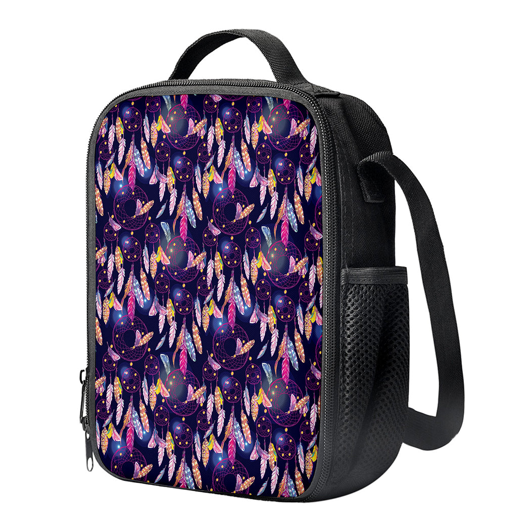 Boho Dream Catcher Pattern Print Crossbody Lunch Bag